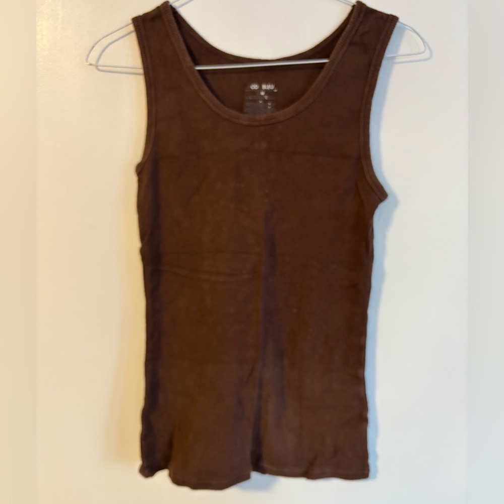 Body Bleu Brown Ribbed Sleeveless Tank Top Y2k Vintage Avanti Reitmans Medium